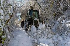 Serbian Armed Forces engage in snow clearing operations