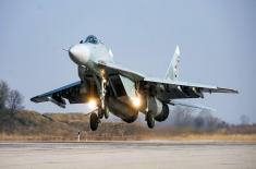 Flight training in fighter aviation squadron