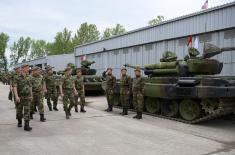 Обилазак тенковског батаљона у Сремској Митровици