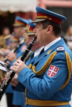 Promenade parade and military drill in Novi Sad