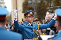 Promenade parade and military drill in Novi Sad