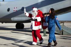 Santa Claus and Good Fairy at Batajnica airport 