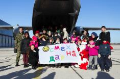 Santa Claus and Good Fairy at Batajnica airport 