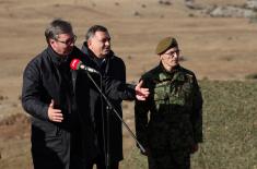 Exercise at Pešter training ground