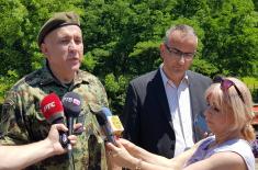 Serbian Armed Forces install bridge in the village of Sirča