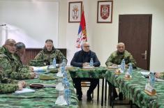 Minister Vučević and General Mojsilović visit 3rd Army Brigade units in Kuršumlija