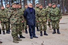 Minister Vučević and General Mojsilović visit 3rd Army Brigade units in Kuršumlija