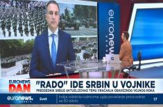 Ministar Stefanović za „Euronews Srbija“: Uskoro predlozi modela za obavezni vojni rok, slede razrada i javna rasprava