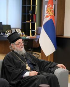 Minister Stefanović meets with Bishop Vasilije of Srem