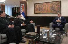 Minister Stefanović meets with Bishop Vasilije of Srem