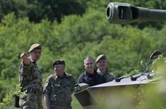 Minister Stefanović attends training and firing at Pasuljanske Livade