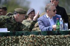 Minister Stefanović Attends Preparedness Check for Demonstration of Capabilities of Serbian Armed Forces “SHIELD 2022”