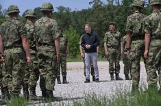 Minister Stefanović attends training and firing at Pasuljanske Livade