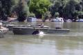 Pontoon bridge set up on Lido 