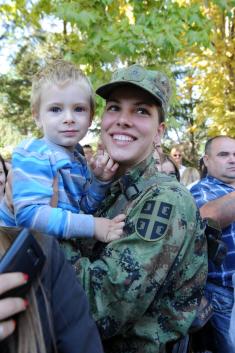 Taking the oath of enlistment