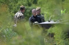 Minister Stefanović attends training and firing at Pasuljanske Livade