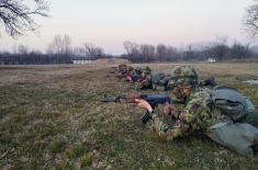 Basic NCO Course attendees in stationary camp