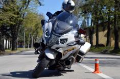 The Guard Conducts Training on Military Police Motorbikes 