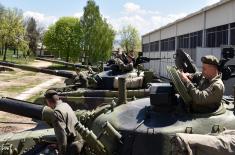 Tank units undergo regular training