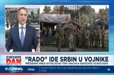 Ministar Stefanović za „Euronews Srbija“: Uskoro predlozi modela za obavezni vojni rok, slede razrada i javna rasprava
