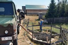 Помоћ Војске Србије у обезбеђењу воде на Пештерској висоравни