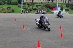 Obuka na službenim vojnopolicijskim motociklima