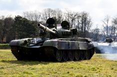 Armoured soldiers undergo skills assessment