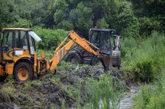 Serbian Armed Forces help clean up flood control infrastructure