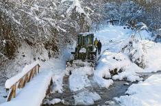 Serbian Armed Forces engage in snow clearing operations