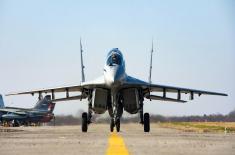 Flight training in fighter aviation squadron
