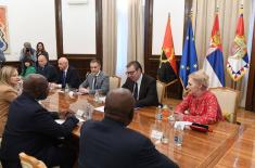 Meeting between President Vučić and Angolan defence and foreign ministers