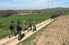 Foot march with members of MP Detachment Kobre