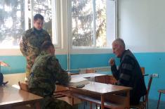 Military doctors provide medical assistance to residents of Pešter villages