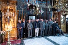 Министар Гашић присуствовао архијерејској литургији у манастиру Хиландар