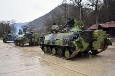 Training on Infantry Fighting Vehicles M-80A 