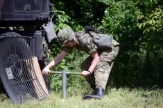 Signal Brigade units doing mobile camp