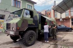 Pomoć Vojske Srbije u vodosnabdevanju građana Kruševca
