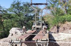 Serbian Armed Forces install temporary bridge on top of Hisar Hill