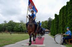 Guard Cavalry Platoon undergoes training in giving military honours