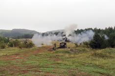 High fire accuracy of towed artillery