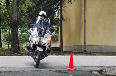 Training on Service Military Police Motorcycles