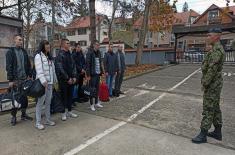 Reception of Youngest Generation of Soldiers Doing Voluntary Military Service