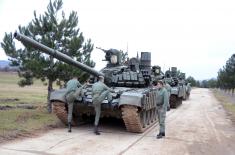 Tank units undergo regular training