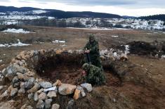 Infantry soldiers in field training