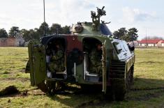 Armoured soldiers undergo skills assessment