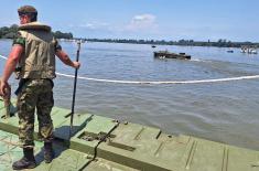 Serbian Armed Forces Installed Pontoon Bridge to the Lido Beach