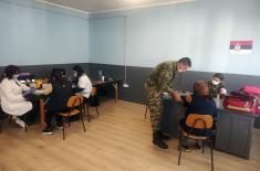 Military doctors provide care to residents of villages near Aleksinac and Priboj