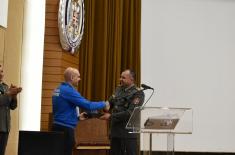 Members of karate club "Vazduhoplovac" visit Military Academy 