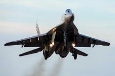 Flight training in fighter aviation squadron