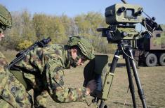 Training on self-propelled howitzers in the Mixed Artillery Brigade